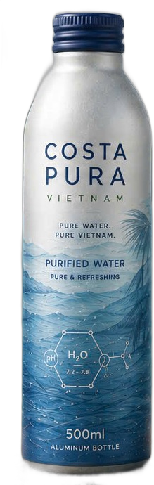 Costa Pura Purified Water (+Mineral) bottle